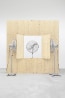 (2012, 280 × 280 × 240cm, wooden construction and three fans),